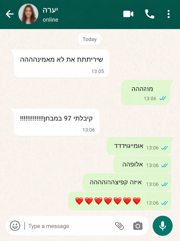 קיבלתי 97 במבחן